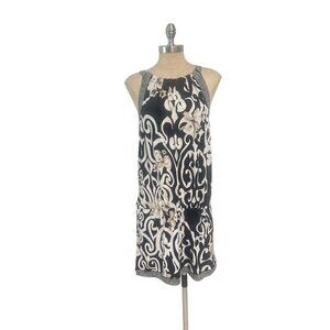 White House Black Market Womens High Neck Print Tunic Dress Medium NWT